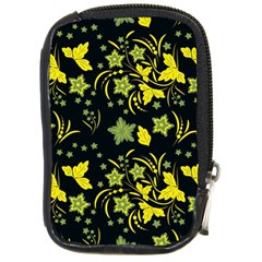 Folk Flowers Art Pattern Floral  Surface Design  Seamless Pattern Compact Camera Leather Case by Eskimos