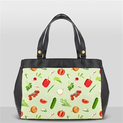 Seamless Pattern With Vegetables  Delicious Vegetables Oversize Office Handbag (2 Sides) by SychEva