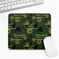 Folk Flowers Art Pattern Floral  Surface Design  Seamless Pattern Large Mousepads by Eskimos