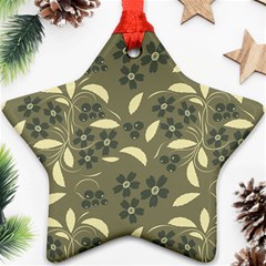 Folk Flowers Art Pattern  Ornament (star) by Eskimos