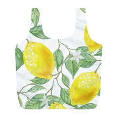 Vintage Lemons Full Print Recycle Bag (l) by SomethingForEveryone