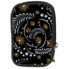 Folk Flowers Pattern Compact Camera Leather Case by Eskimos