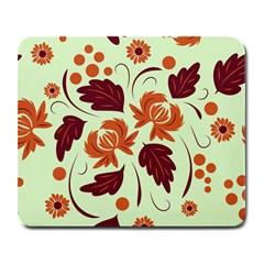 Folk Flowers Pattern Large Mousepads by Eskimos