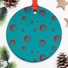 Red Drops Ornament (round) by SychEva