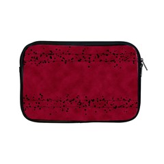 Black Splashes On Red Background Apple Ipad Mini Zipper Cases by SychEva