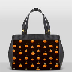 Halloween Pumpkins Pattern, Witch Hat Jack O  Lantern Oversize Office Handbag by Casemiro