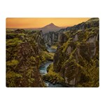 Landscape-cannon-river-mountain Double Sided Flano Blanket (Mini)  35 x27  Blanket Front