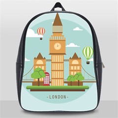 London-watch-landmark-england School Bag (xl) by Sudhe