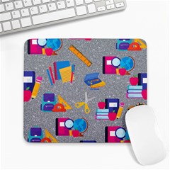 80s And 90s School Pattern Large Mousepads by NerdySparkleGoth