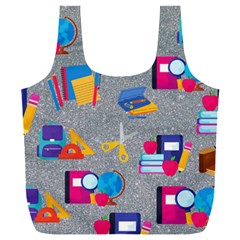 80s And 90s School Pattern Full Print Recycle Bag (xxl) by NerdySparkleGoth