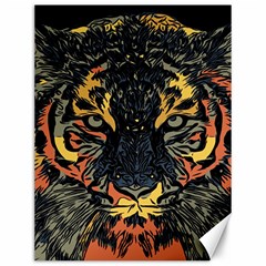 Tiger-predator-abstract-feline Canvas 12  X 16  by Sudhe