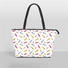 Multicolored Pencils And Erasers Classic Shoulder Handbag by SychEva