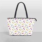 Multicolored Pencils And Erasers Classic Shoulder Handbag Front