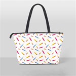 Multicolored Pencils And Erasers Classic Shoulder Handbag Back