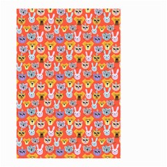 Cute Faces Of Dogs And Cats With Glasses Small Garden Flag (two Sides) by SychEva