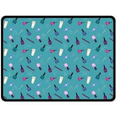 Manicure Supplies  Nail Polish Double Sided Fleece Blanket (large)  by SychEva