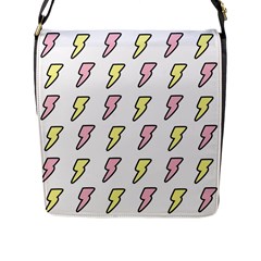 Pattern Cute Flash Design Flap Closure Messenger Bag (l) by brightlightarts