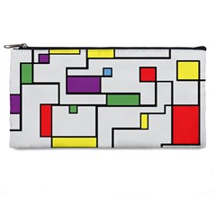 Colorful Rectangles Pencil Case by LalyLauraFLM