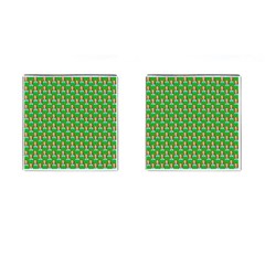 Girl Green Cufflinks (square) by snowwhitegirl