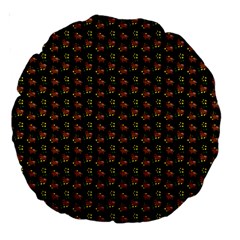 Cute Deer Pattern Black Large 18  Premium Round Cushions