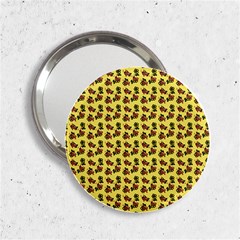 Cute Deer Pattern Yellow 2 25  Handbag Mirrors by snowwhitegirl