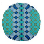 Turquoise Large 18  Premium Round Cushions Front