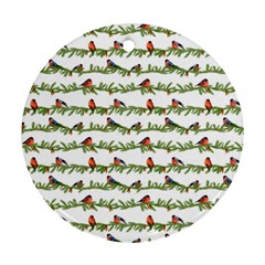 Bullfinches On The Branches Round Ornament (two Sides) by SychEva