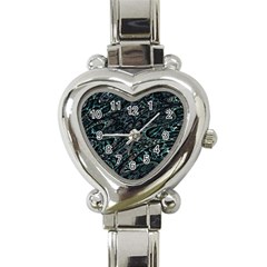 Emerald Distortion Heart Italian Charm Watch by MRNStudios