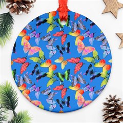 Bright Butterflies Circle In The Air Ornament (round) by SychEva