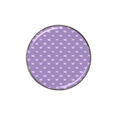 Pink Clouds On Purple Background Hat Clip Ball Marker (10 Pack) by SychEva