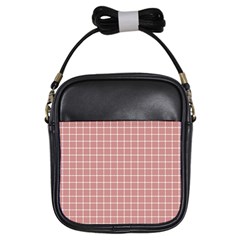 Abstrait Carreaux Rose/blanc Girls Sling Bag by kcreatif