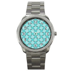 Illusion Blocks Pattern Sport Metal Watch by Sparkle