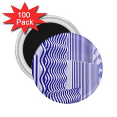 Illusion Waves Pattern 2 25  Magnets (100 Pack)  by Sparkle