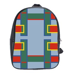 Abstract Pattern Geometric Backgrounds   School Bag (xl)