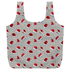 Santa Hat Full Print Recycle Bag (xl) by SychEva