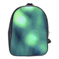 Green Vibrant Abstract School Bag (xl) by DimitriosArt