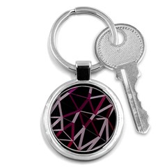 3d Lovely Geo Lines Iii Key Chain (round) by Uniqued