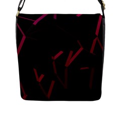 3d Lovely Geo Lines Viii Flap Closure Messenger Bag (l) by Uniqued