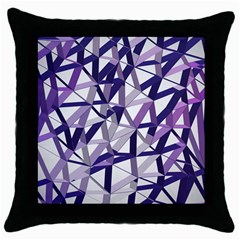 3d Lovely Geo Lines X Throw Pillow Case (black) by Uniqued