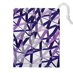 3d Lovely Geo Lines X Drawstring Pouch (4xl) by Uniqued