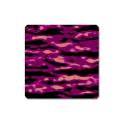 Velvet  Waves Abstract Series No1 Square Magnet by DimitriosArt