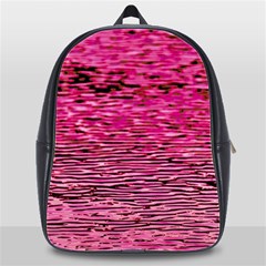 Pink  Waves Flow Series 1 School Bag (xl) by DimitriosArt