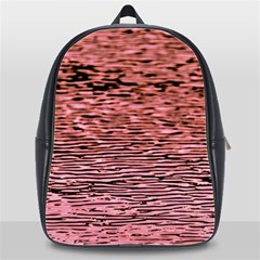 Pink  Waves Flow Series 2 School Bag (xl) by DimitriosArt