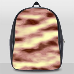 Pink  Waves Flow Series 8 School Bag (large) by DimitriosArt