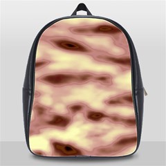 Pink  Waves Flow Series 10 School Bag (xl) by DimitriosArt