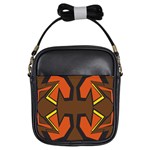 Abstract pattern geometric backgrounds   Girls Sling Bag Front