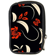 Folk Flowers Print Floral Pattern Ethnic Art Compact Camera Leather Case by Eskimos