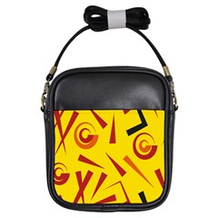 Abstract Pattern Geometric Backgrounds   Girls Sling Bag by Eskimos