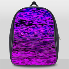 Magenta Waves Flow Series 2 School Bag (large) by DimitriosArt