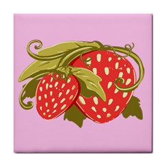 Strawberry Ceramic Tile by aidadaism